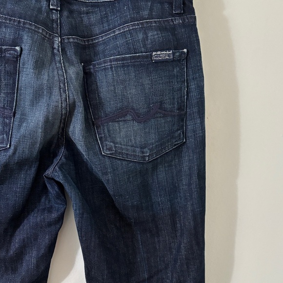 7 For All Mankind High Waist Bootcut Dark Wash Jeans size 28 - Picture 7 of 10